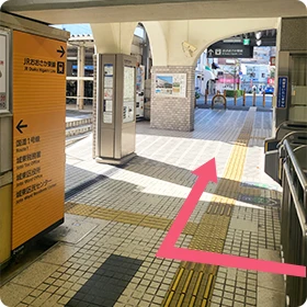 京阪電車・野江駅改札の写真